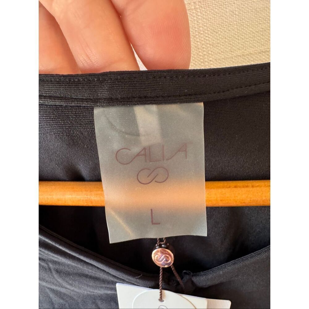 NWT Calia Ruched Rash Guard In Black Size Large - Picture 3 of 8
